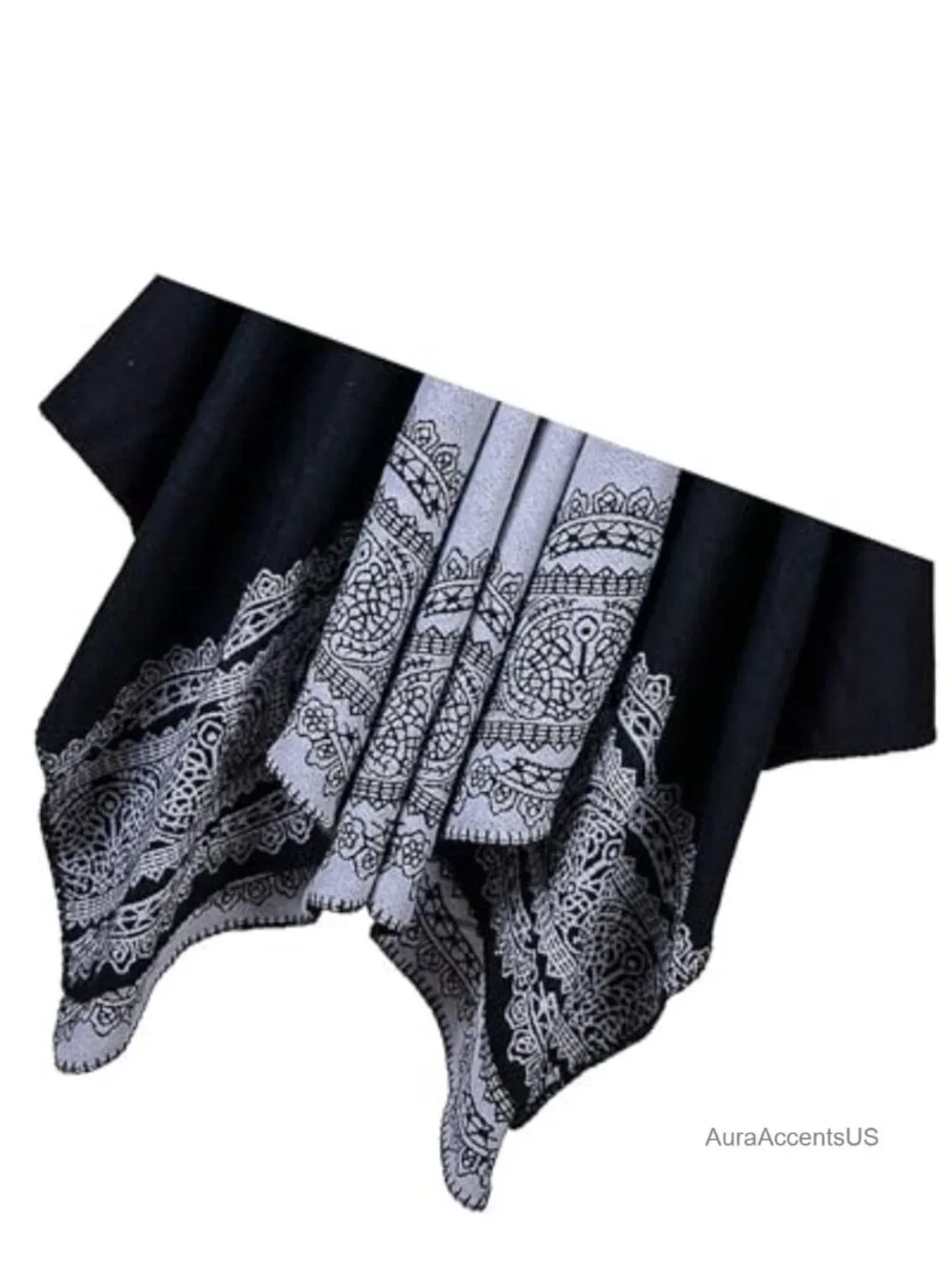Womens Poncho Shawl Wrap Open Front Cape Soft Acrylic Wool Reversible